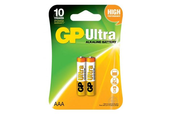 Батарейки GР Ultra Alkaline, блистер, АAА (2 шт.)
